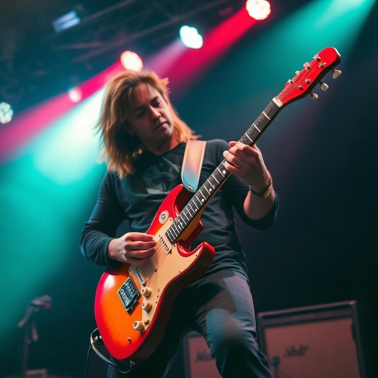 Guitarist on stage